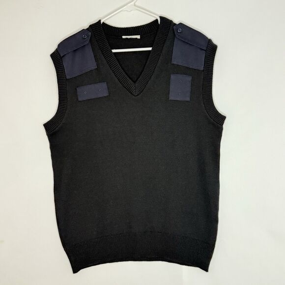 VF Imagewear Other - Sweater Vest Uniform Black With Blue Knit Size L VF Imagewear
